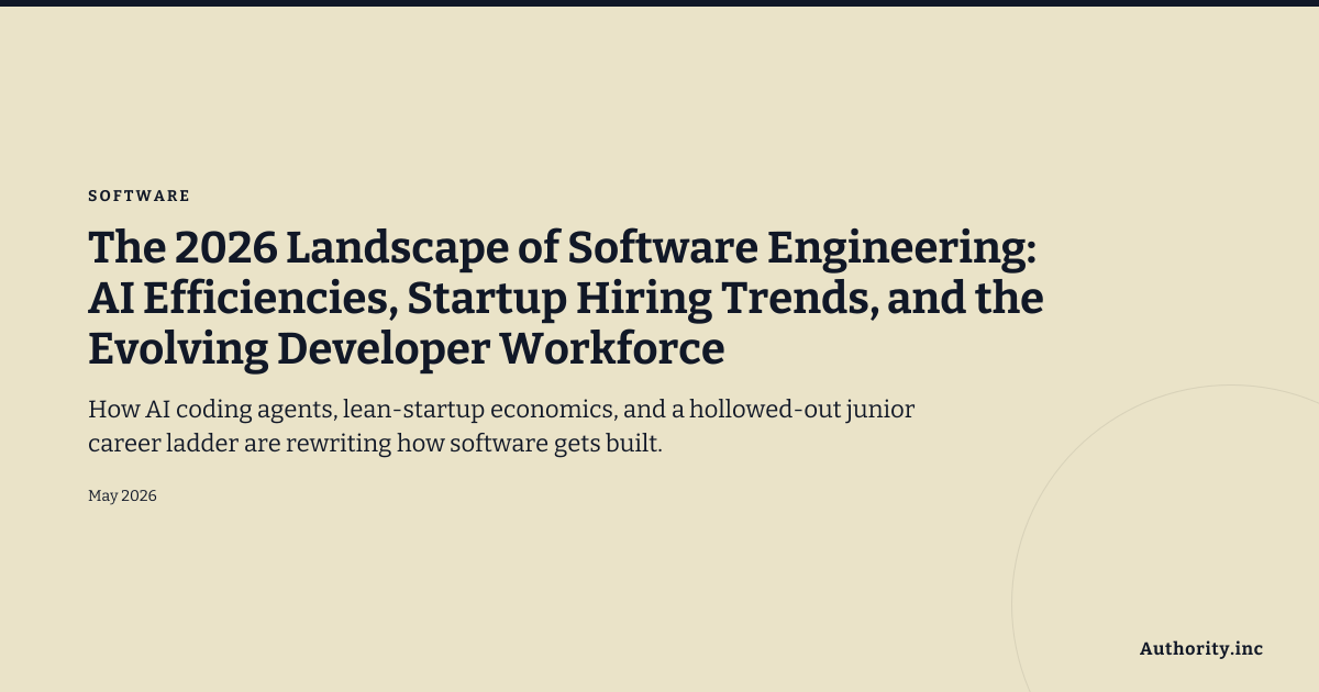 The 2026 Landscape of Software Engineering: AI Efficiencies, Startup ...